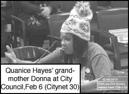 Donna Hayes at City Council