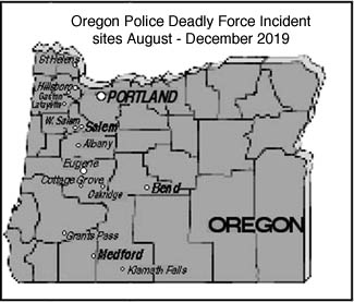 map of Oregon shootings