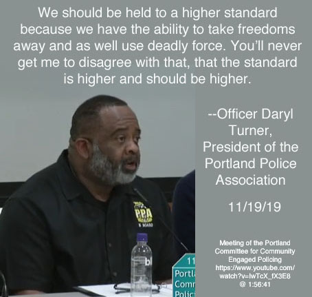 Daryl Turner calls to be held to a 
higher standard.