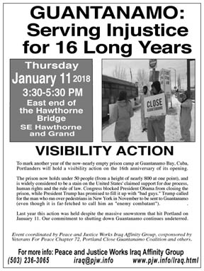 [Flyer for January 11 visibility action]