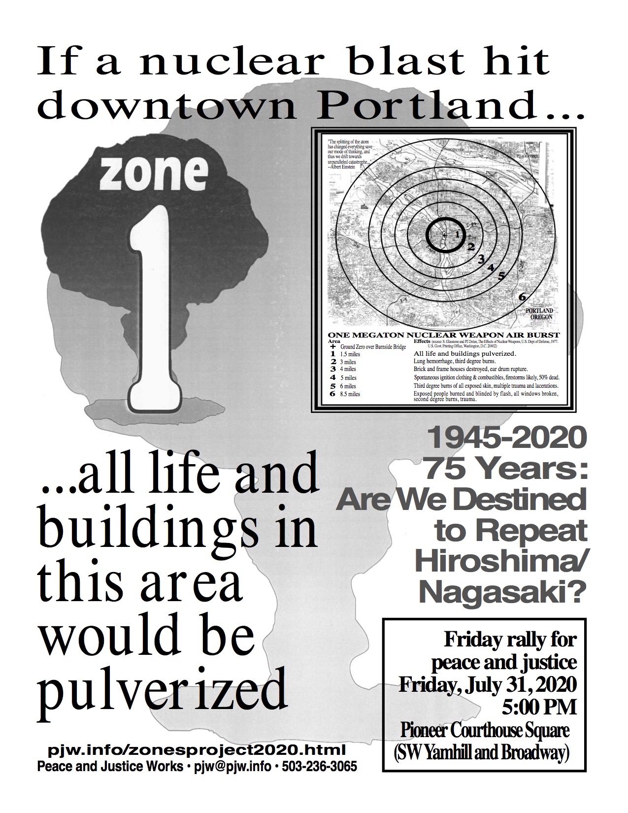 [Hiroshima 75 Years Later flyer]