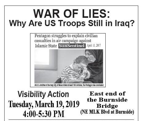 [Iraq 16 Years Later flyer]