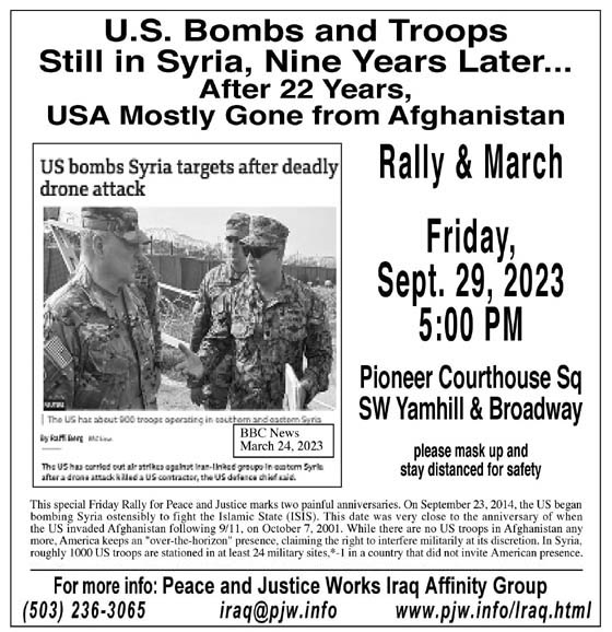 Afghanistan 22 Years Later flyer]