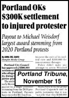 [<i>Portland Tribune</i> Nov 15 article]