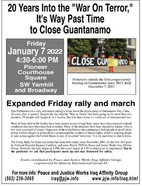 [Guantanamo 20 Years Later flyer]