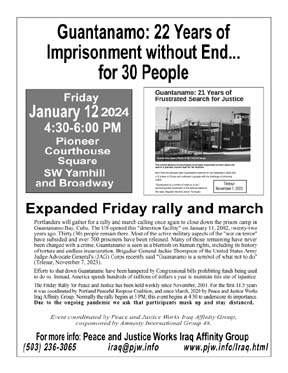 [Guantanamo 22 Years Later flyer]